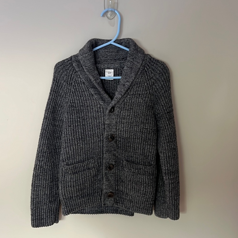 Gap kids shawl collar cardigan in Heather gray size 3